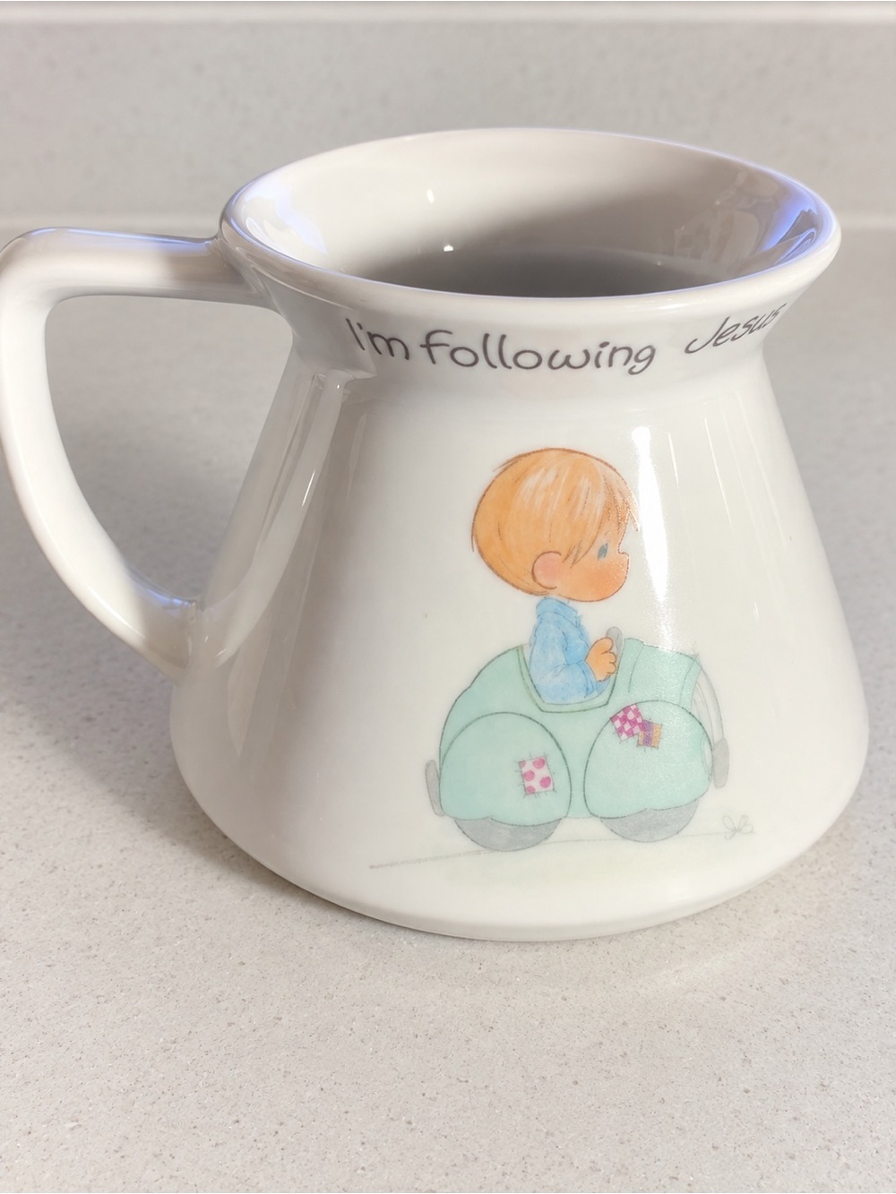 Vintage 1986 Precious Moments Enesco I’m Following Jesus Mug PM-863